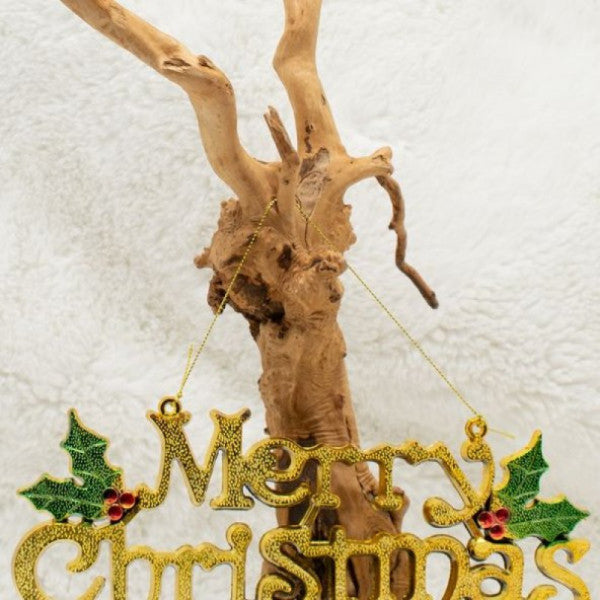 Merry Christmas Text Christmas Tree Ornament