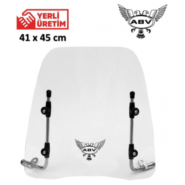 Abv Universal Visor 41X45 Cm + Fastening Equipment Motorcycle Windshield