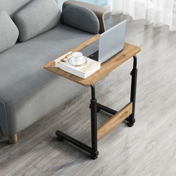 Height Adjustable Laptop Stand - Atlantic Pine (With Wheels) 60X40