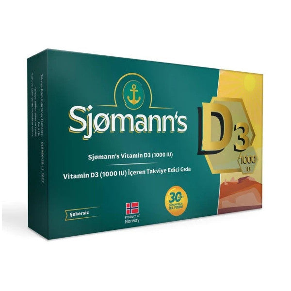 Sjomann's Vitamin D3 30 Chewable Gel Tablets