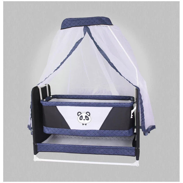 Chubby Baby Panda Basket Crib Innovation İn Elegance, Quality İn Safety - Navy Blue