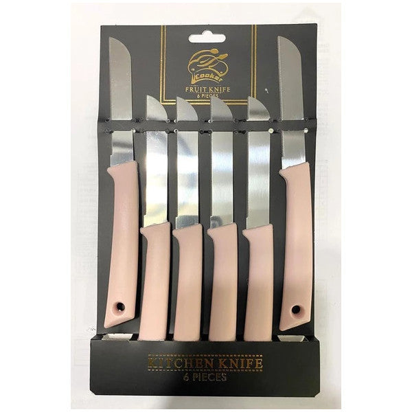 Cooker Ckr-2959 6-Piece Fruit Knife Pink