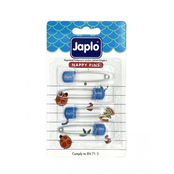 Japlo Safety Baby Safety Pin Set Of 4 - Blue