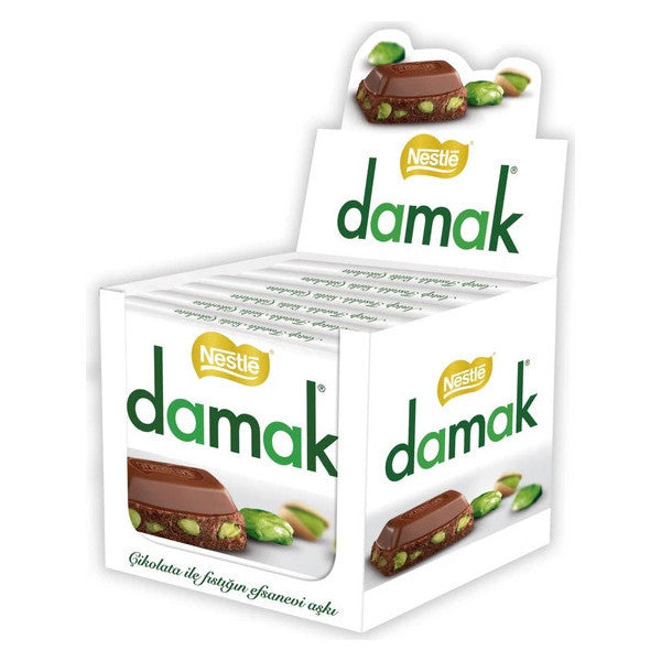 Nestle Damak Pistachio Milk Square Chocolate 6 Pack (6X60G)