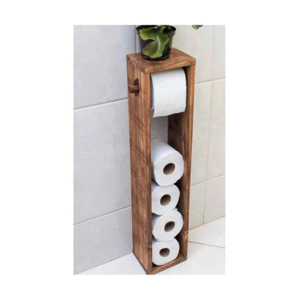 Bitetto Wooden Toilet Paper Holder Toilet Paper Holder