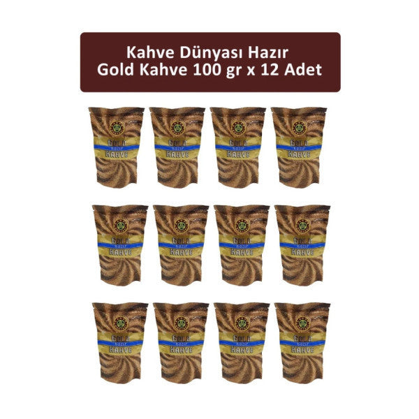 Kahve Dünyası Gold Instant Coffee 100 Gr X 12 Pieces