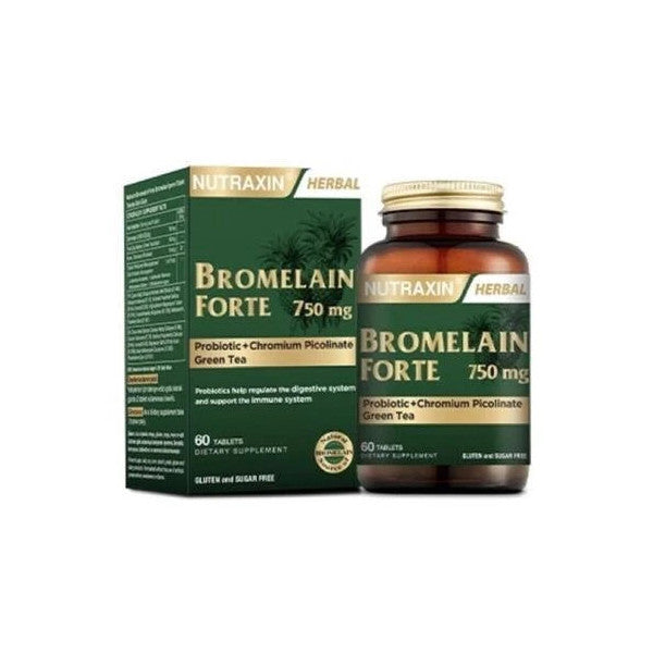 Nutraxin Bromelain Forte 750Mg 60 Tablet