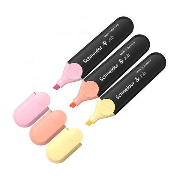 Pastel Highlighter Jop (Pastel Pink - Salmon - Vanilla) 3 Pieces Schneider Jop Pastel Marker Pen 3 Pieces