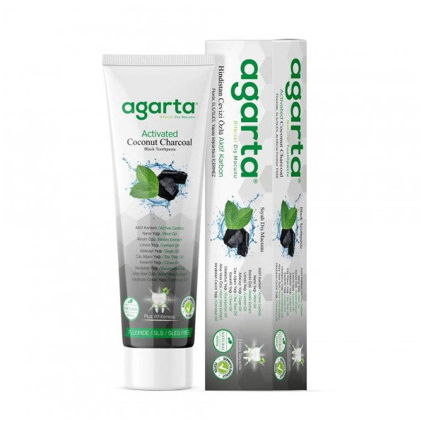 Agarta Coconut Extract Activated Carbon Toothpaste 100 Ml 2 Pieces