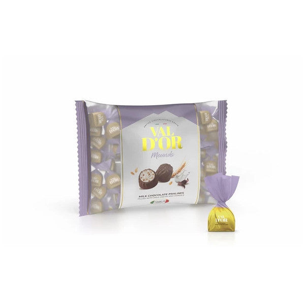 Val D'or Mounds Chocolate With Cereal Crisps And Milk Cream Filling 500Gr. (1 Purple Bag)