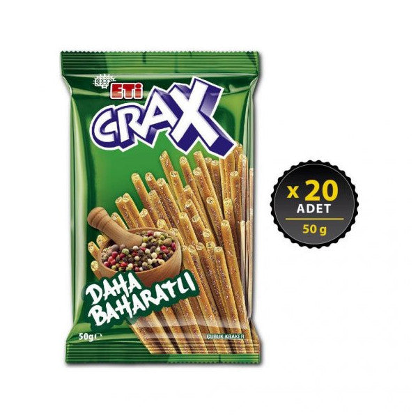 Eti Crax Spicy Stick Cracker 50 Gx 20 Pieces