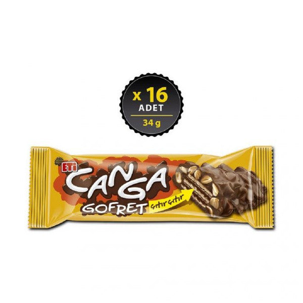 Canga Chocolate Peanut Coated Wafer 34 G X 16 Pieces