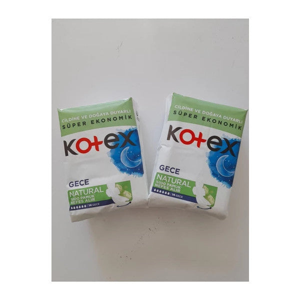 Kotex Hygiene Pad Natural Night 14 X 2 Pieces