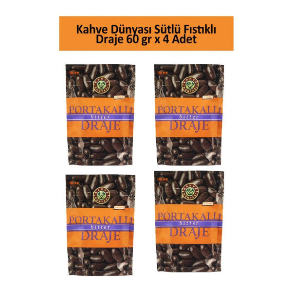 Kahve Dünyası Orange Bitter Dragee 60 Gr X 4 Pieces