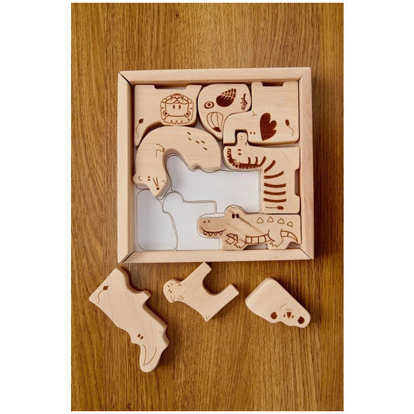 Montessori Wooden Figure Animal Puzzle Set | Wooden Puzzle | Game Set