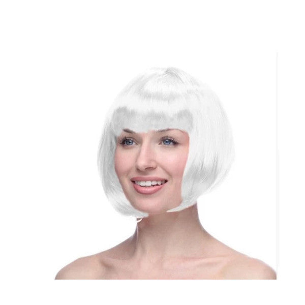 Periboia White Blunt Wig Hair