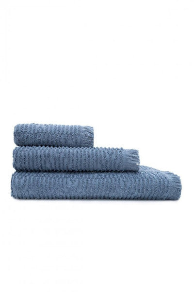 Anisa Hammam(Bath) Set %100 Cotton Combed Jacquard Blue