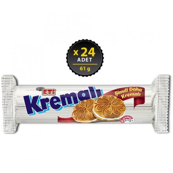 Eti Cream Sandwich Biscuit 61 Gr X 24 Pieces