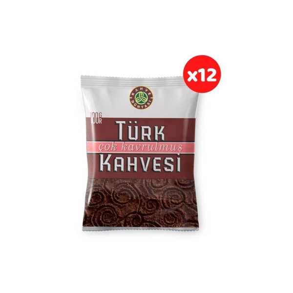 Kahve Dünyası Deep Roasted Turkish Coffee 100 Gr X 12 Pieces