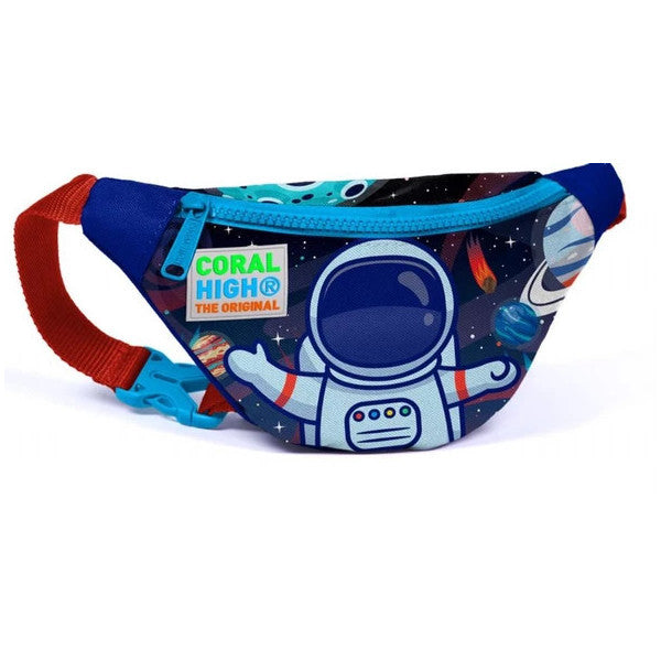 Coral High Blue Astronaut Printed Waist Bag - Boy