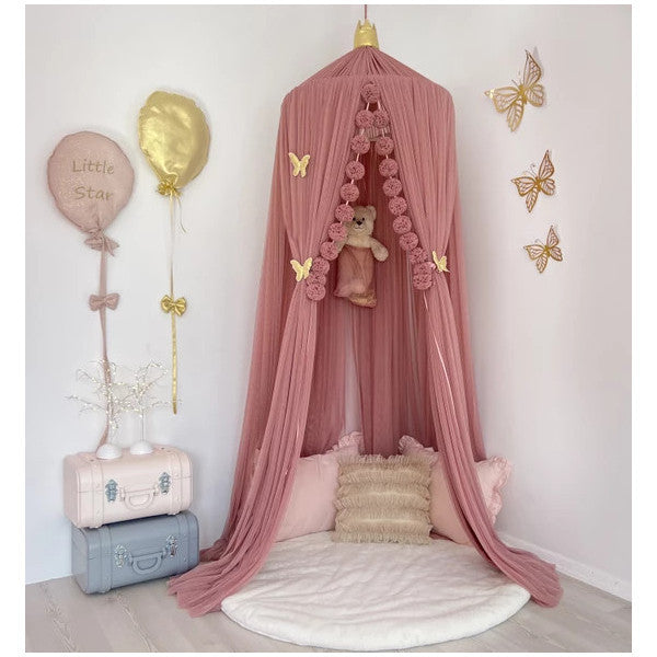 Pamuka Tulle Mosquito Net Deluxe Dusty Rose