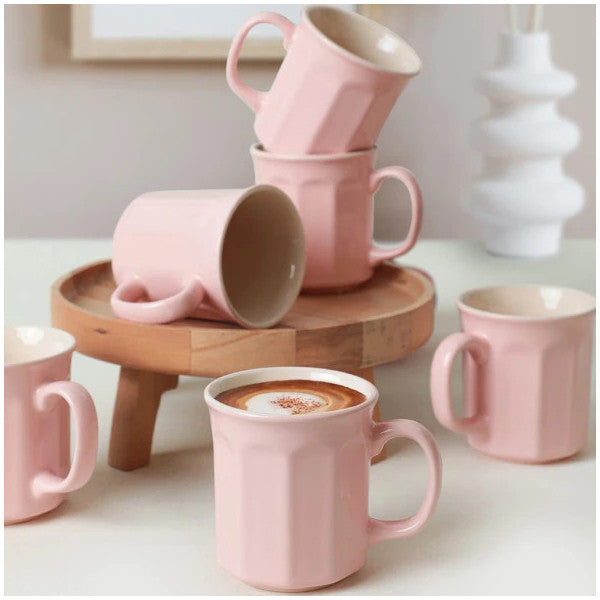 Keramika Light Pink/cream Herakles Mug 9 Cm 6 Pieces 550/030