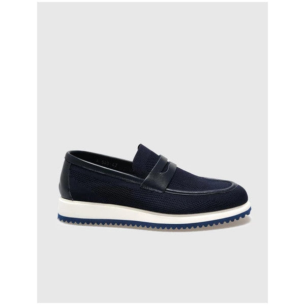 Knitwear Navy Blue Men's Casual Shoes