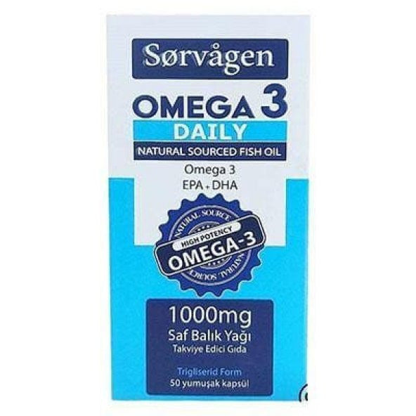 Sorvagen Omega 3 Daily Pure Fish Oil 1000 Mg 50 Capsules