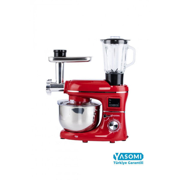 Yasomi Sm 1504Bml Red Led Display Mincing Device Blender Stand Mixer Kitchen Chef 1500W