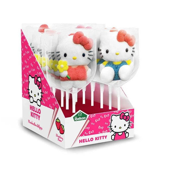 Relkon Original Licensed Hello Kitty Marshmallow Lollipop 45 Gr (12 Pieces)