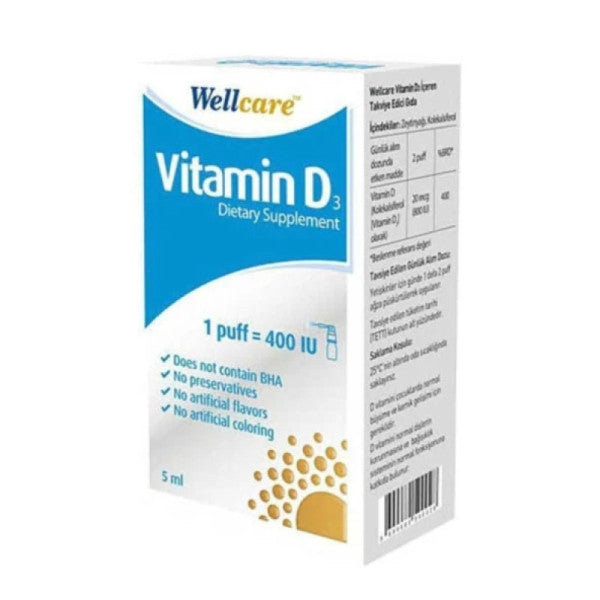 Wellcare Vitamin D3 400 5 Ml