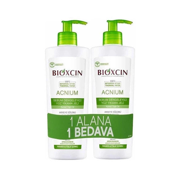 Bioxcin Acnium Sebium Balancing Face Wash Gel 2X500Ml