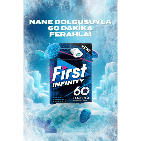 First Infinity 60 Minute Mint Flavored Sugar-Free Dragee Chewing Gum - 12 Pieces