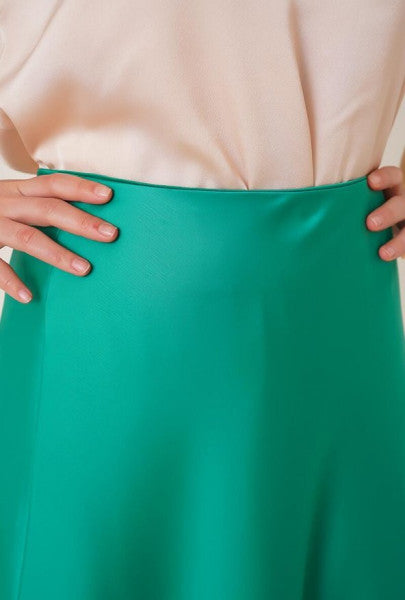 Satin Green Skirt
