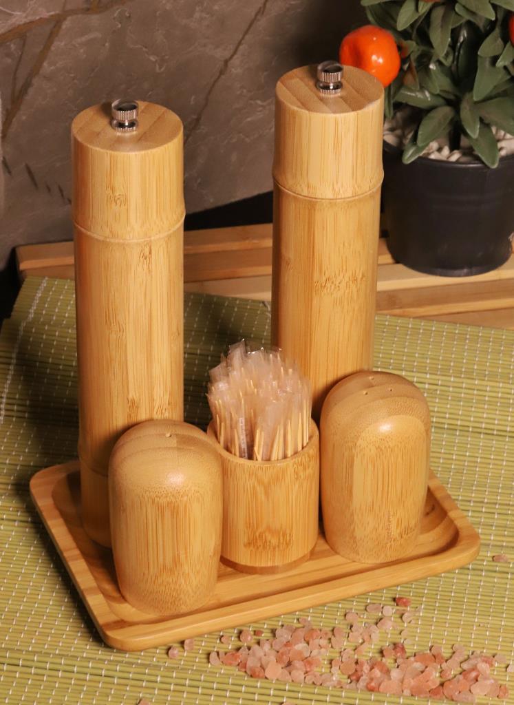 Madras Salt Pepper Shaker Grinder Mill Set With Stand Large 6 Pieces madras-salt-pepper-shaker-grinder-mill-set-with-stand-large-6-pieces