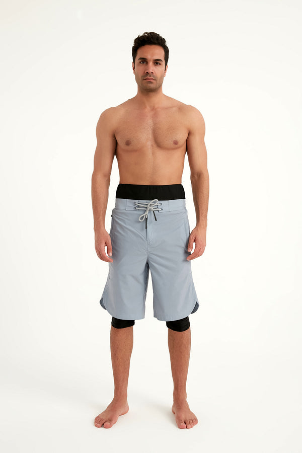 Marina Grey Modest Men’S Swim Shorts - S2505-1
