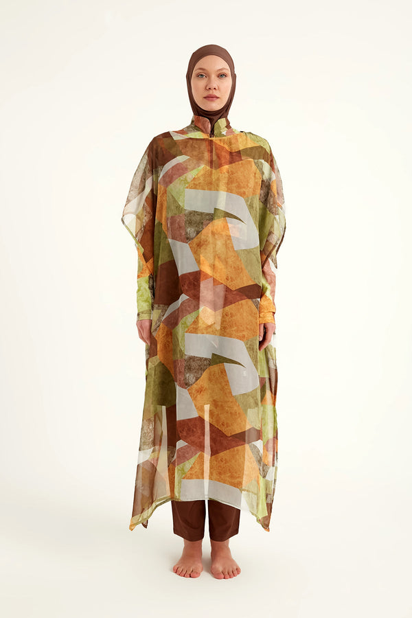 Marina Colorful Patterned Silky Pareo - P2513-1