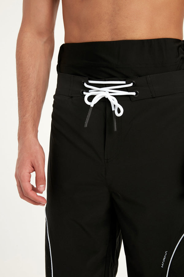 Marina Black Modest Men’S Swim Shorts - S2501-2
