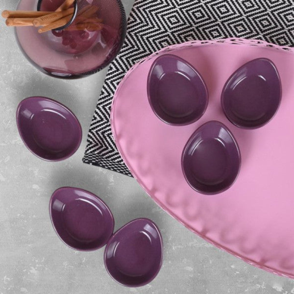 Keramika Mini Gondola Purple Snack / Sauce Bowl 8 Cm | 6 Pieces