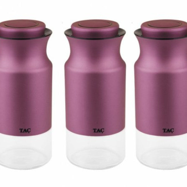 Tac Mia 3 Pcs Large Size Jar Set Purple