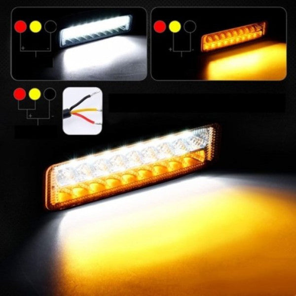 18 Led 54 W White 3 Modes Orange White Flash Daytime Led Off Road Headlight Work Light Fog Lamp