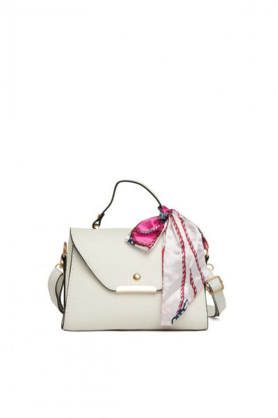 Bagmori White Covered Hanging Bag with Shawl