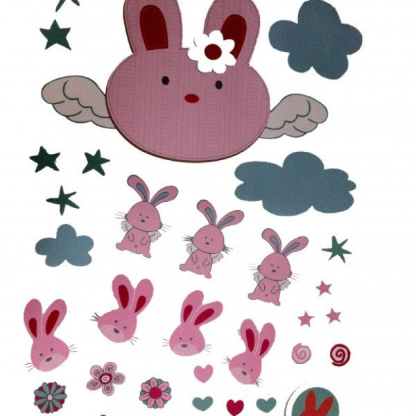 Wall Decorations (Stickers) Patterned Pvc Rabbit