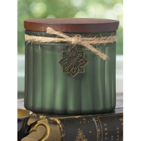 Bamboo Lid Natural Assorti Glass Jar Green Tea Scented Candle