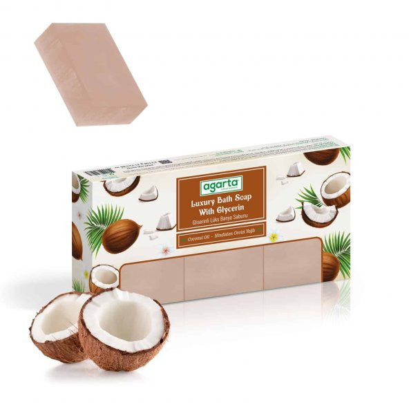 Agarta Handmade Natural Bath Soap Coconut 3*150 G