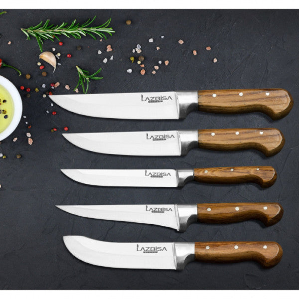 Lazbisa Kitchen Knife Set Meat Bone Swimming Slicing Mincer Fruit Vegetable Butcher Knife (Y-S-0-1-2)
