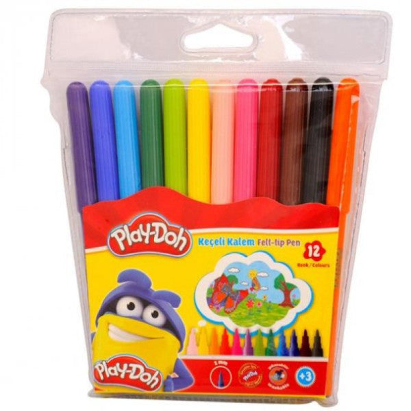 Play-Doh Felt Tip Pen PVC 2 MM 12 Colors PLAY-KE005