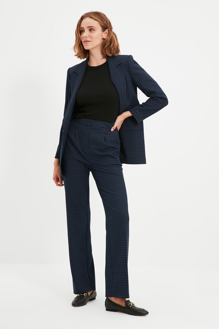 Trousers |  Trendyolmilla Multicolored Recycle Straight Cut Pleated Trousers Twoaw22Pl0575.