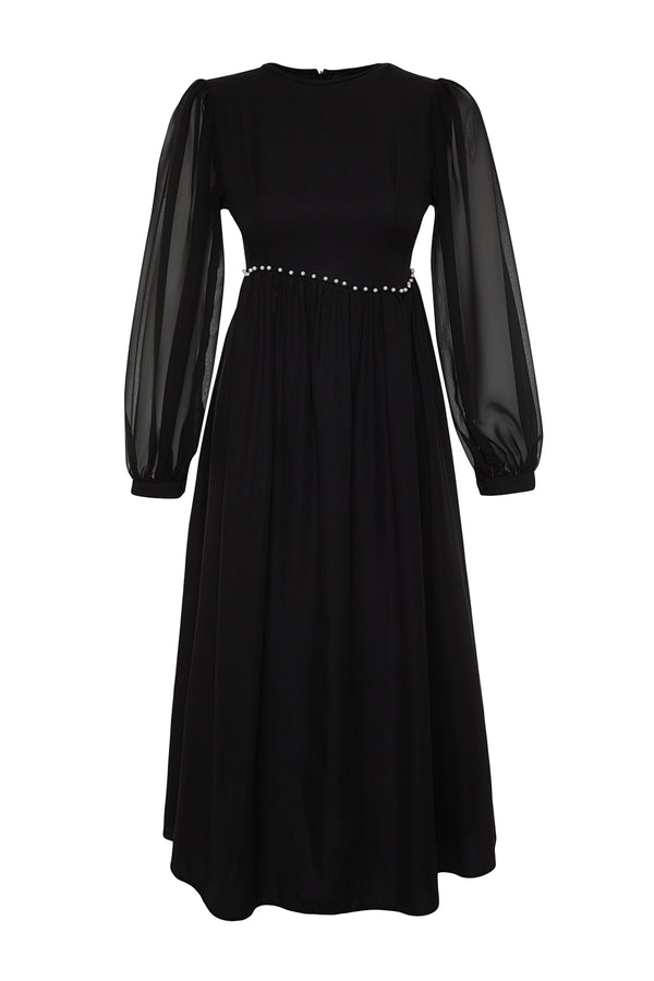 Trendyol Modest Women's Plain Maxi Long Sleeve Stylish / Night Regular Evening Dress
