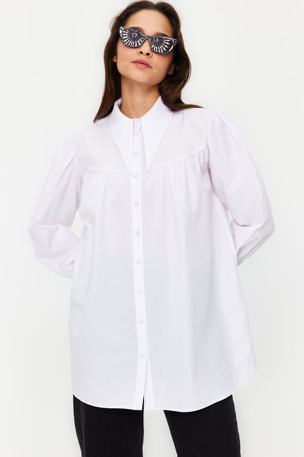 Trendyol Modest Women's Plain Long Sleeve Regular Shirt